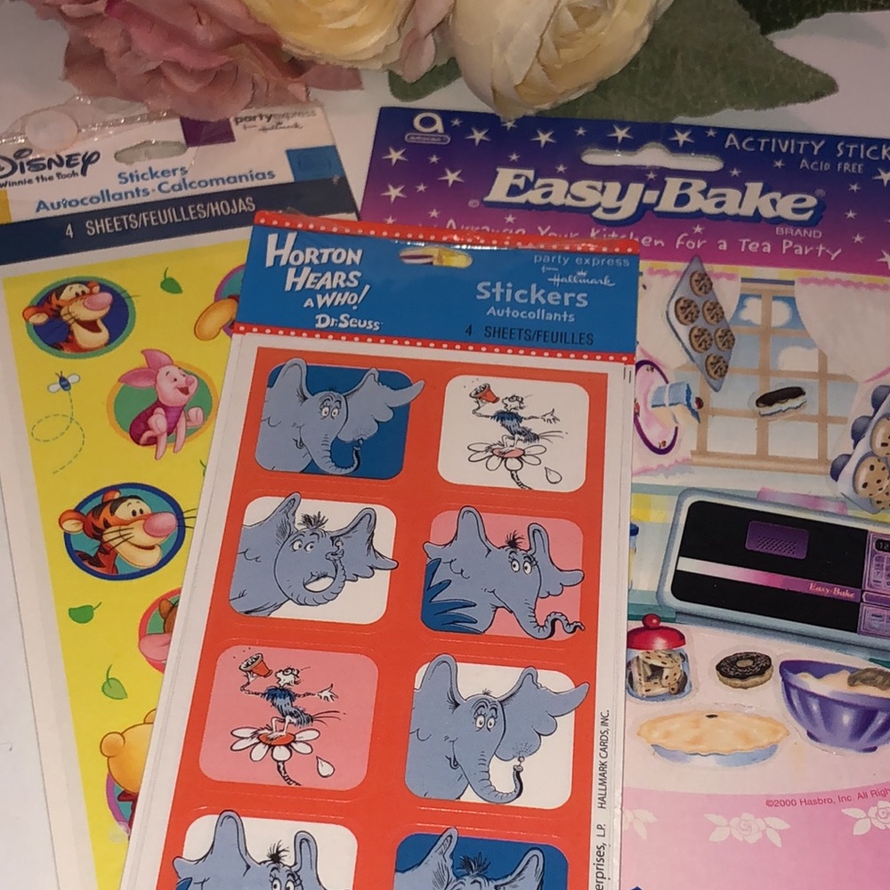 Hallmark stickers 90s Vintage 90s Hallmark Stickers NEW VTG